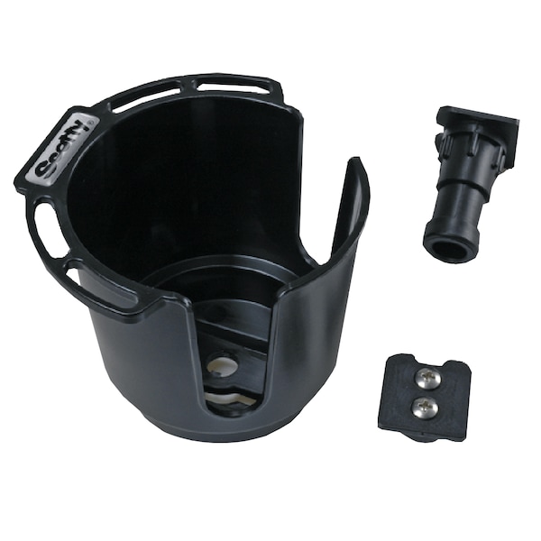 Scotty 311 Drink Holder w/Bulkhead/Gunnel Mount & Rod Holder Post Mount-Black 311-BK - main